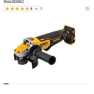 Yellow and Black Cordless Angle Grinder